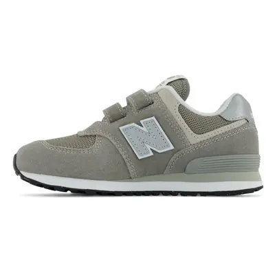 New Balance Boy's Core Hook and Loop Sneaker Grey/White Wide