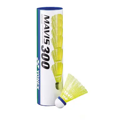 (One Size, White/Blue/Yellow) Yonex Mavis Nylon Shuttlecock (Pack Of 12)