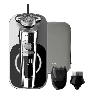 Philips Series Prestige Wet & Dry Electric Shaver with Qi Charging Pad, Smartclick Beard Styler 