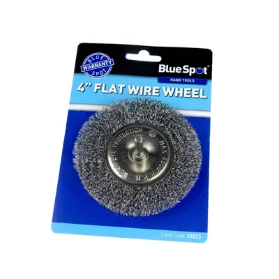 4" Flat Wire Wheel Polishing Brush - Blue Spot 4inch - blue spot 4inch flat wire wheel