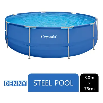 10Ft Swimming Pool Steel Frame Set Round Above Ground