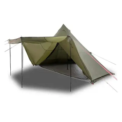 (olive green) vidaXL Family Tent Tipi 6-Person Camping Lightweight Tent Dome Tent Waterproof