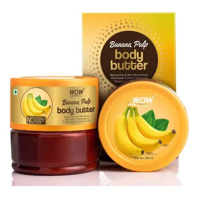 WOW Skin Science Sensitive Banana Pulp Body Butter - No Parabens, Silicones, Mineral Oil & Color