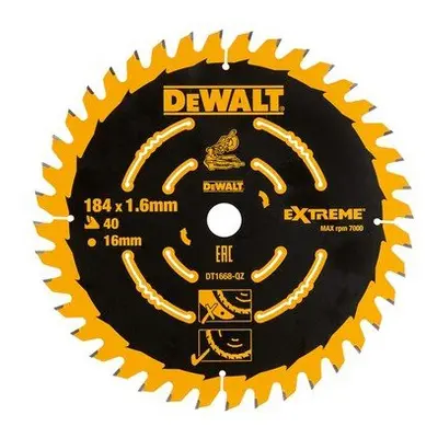 DeWalt DT1668-QZ Cordless Mitre Saw Blade For DCS365 x 16mm x 40T Coarse