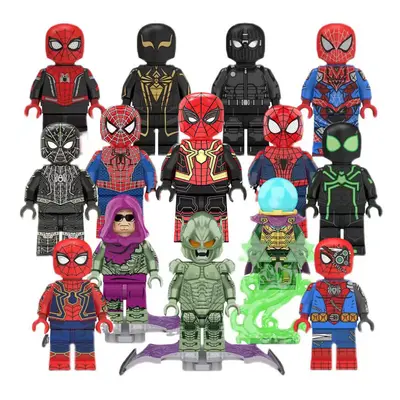 (Style C 16PCS) Hero Spider-Man Octopus Doctor Mini doll toy is suitableMiniFigures Toys Fit Leg