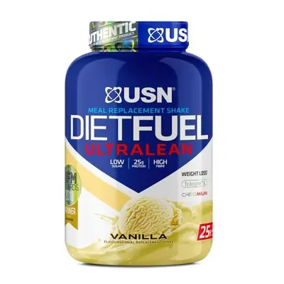 USN Diet Fuel UltraLean Vanilla 2KG: Meal Replacement Shake, Diet Protein Powders for Weight Con