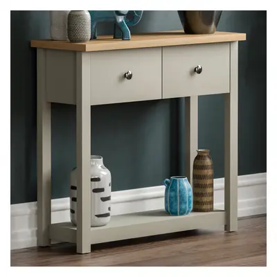 (Grey & Oak) Arlington Drawer Console Table Hallway Storage