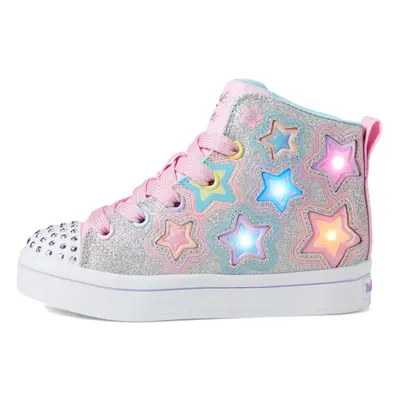 Skechers Kids Girls Twinkle Toes TWI-Lites 2.0-Star Gloss Sneaker Sil