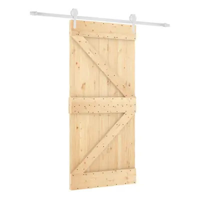 vidaXL Sliding Door with Hardware Set Interior Door Barn Door Solid Wood Pine