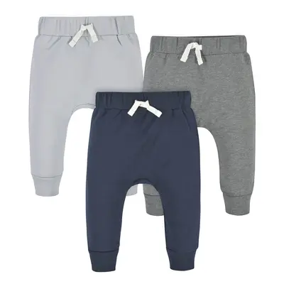 Gerber Baby Boys' Toddler 3-Pack Jogger Pants Navy/Gray 5T