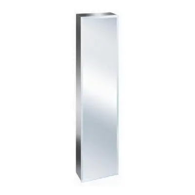 Luxury Stainless Steel Bevelled edge Tall Bathroom Mirror Cabinet