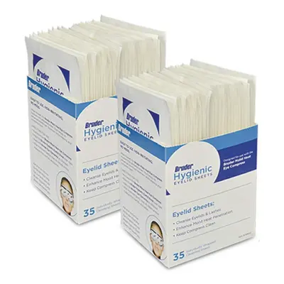 Bruder Hygienic Eyelid Cleansing Sheets Micro Fine Individually Wrapped Untreated Sheets Count B