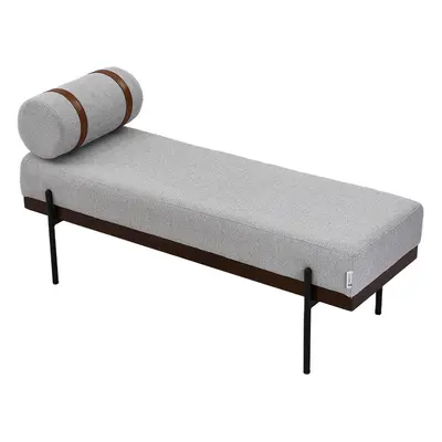 (Light Grey) Upholstered Bench with a Removable Pillow