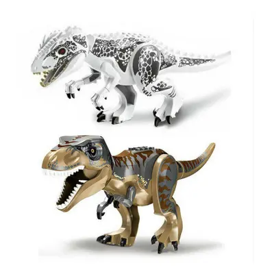 2Pcs Large Dinosaur Figure Big Size Indominus T Rex Blocks Lego Toys