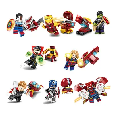 (Style C 8PCS) 12pcs Marvel Superheroes Minifigures Toys Fit Lego