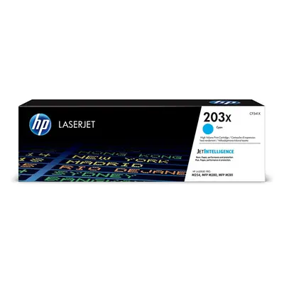 HP CF541X 203X High Yield Original LaserJet Toner Cartridge, Cyan, Single Pack