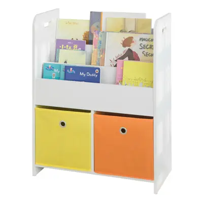 SoBuyÂ® KMB27-W, Children Bookcase Storage Display Shelf Fabric Drawers