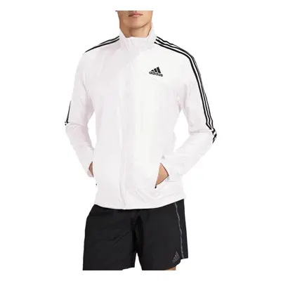 adidas Men's Marathon Jacket 3-Stripes White/Black Large