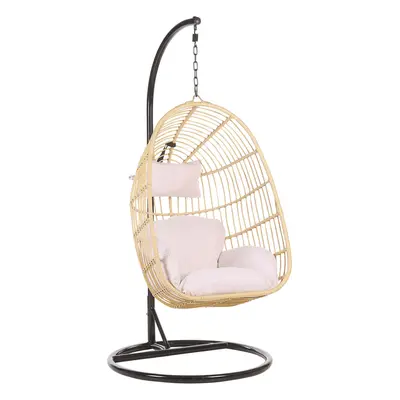 Hanging Chair with Stand CASOLI PE Rattan Natural