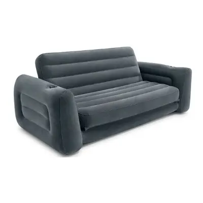 pull-out lounge bench cm vinyl grey