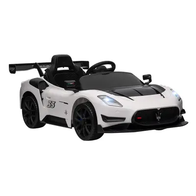 AIYAPLAY Maserati GT2 Licensed 12V Electric Ride on Car w/ Remote, White