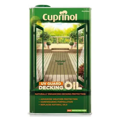 Cuprinol UV Guard Decking Oil 5L Natural Oak