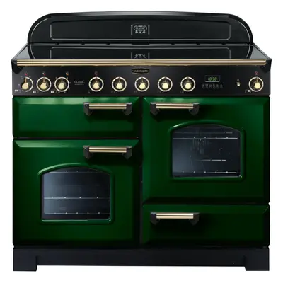 Rangemaster CDL110EIRG/B Classic Deluxe Racing Green with Brass Trim 110cm Induction Range Cooke