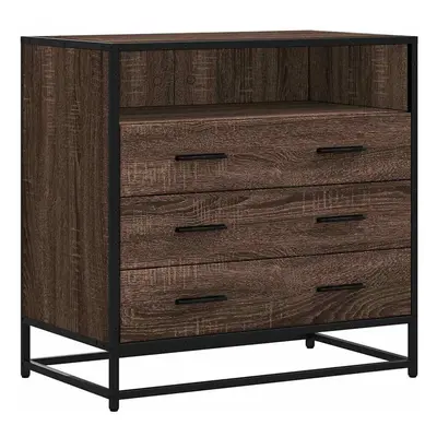 (brown oak) vidaXL Drawer Cabinet Smoked Oak 70x41x70 cm Engineered Wood drawer chest