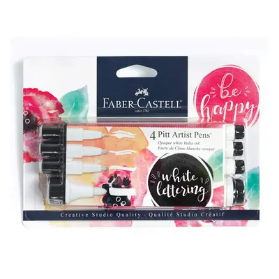 Faber-Castell White Pitt Artist Pen Set - Opaque White India Ink Art