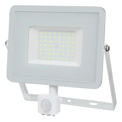 VT-50-S 50W SMD PIR SENSOR FLOODLIGHT WITH SAMSUNG CHIP COLORCODE:4000K WHITE BODY WHITE GLASS