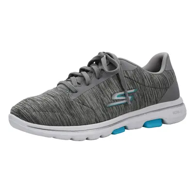 Skechers Womens go Walk 5-True Sneaker greyLight Blue Wide