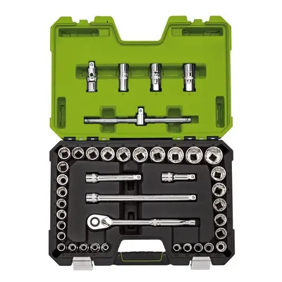 Draper Expert MM/AF Combined Socket Set, 1/2" Sq. Dr., Green (41 Piece) (4465)