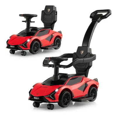 3 in Kids Ride on Push Car Licensed Lamborghini Push Along Car with Handle