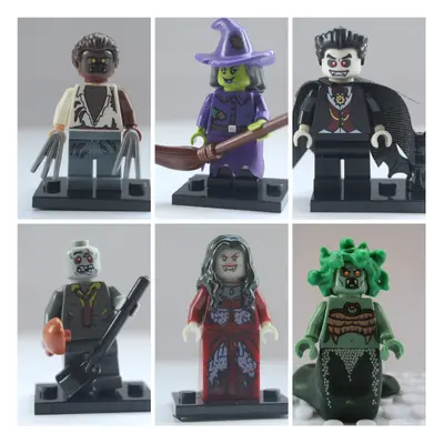 Horror Film Mini Action Figures Fit Lego Dracula Werewolf Zombie Witch