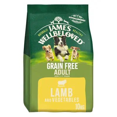 James Wellbeloved Grain Free Adult Lamb and Vegetables kg Bag, Hypoallergenic Dry Dog Food