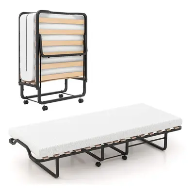 Folding Bed with Mattress Roll Away Guest Bed Adult