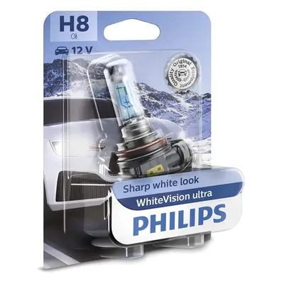 Philips WhiteVision ultra H8 car headlight bulb, single blister