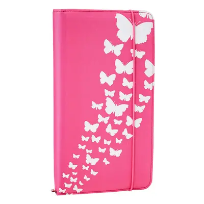 95673 Up to Fashion Nylon Case for up to CDs/DVDs - Pink 'Butterfly'