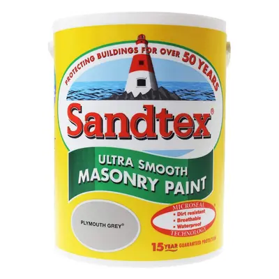 Sandtex 5L Smooth Masonry Paint Plymouth Grey