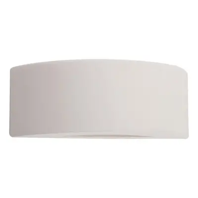 Pair of - Modern Curved Ceramic Uplighter Wall Wash Lamps in A White Finish