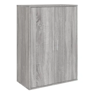 (grey sonoma) vidaXL Sideboard Storage Cupboard Side Cabinet Highboard Black Engineered Wood