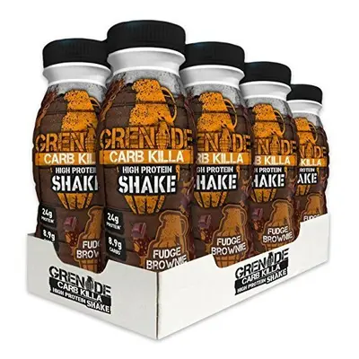 Grenade Carb Killa Fudge Brownie High Protein Shake Bottles, x ml