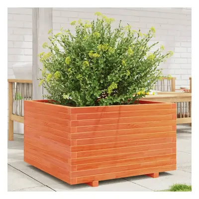 vidaXL Garden Planter Wax Brown 80x80x49.5 cm Solid Wood Pine