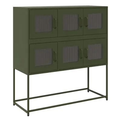 (olive green) vidaXL Sideboard White 100.5x39x107 cm Cold-rolled Steel storage cabinet