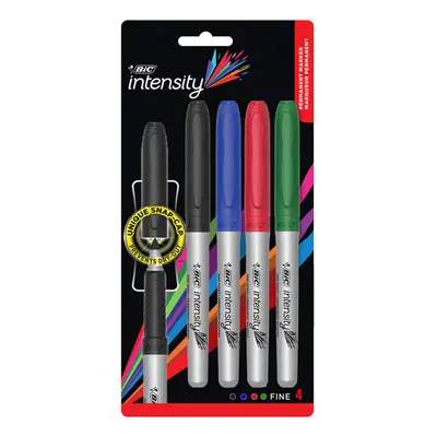 BIC Intensity Fine Tip Permanent Marker 1.1mm (Pack of 4)