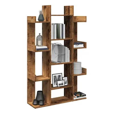 vidaXL Book Cabinet Old Wood 86x25.5x140 cm Engineered Wood