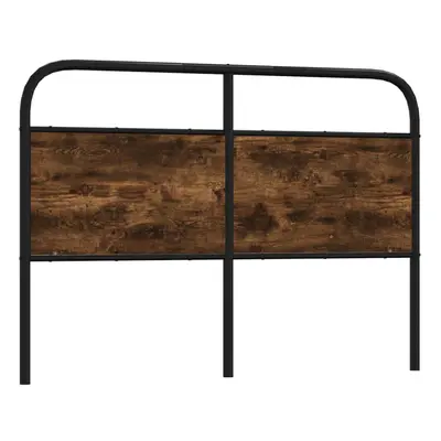 (smoked oak, cm) vidaXL Headboard Bed Header Bedroom Bed Headboard Steel and Engineered Wood