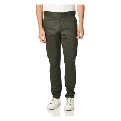 Dickies Men Skinny-Straight Double Knee Work Pant Olive green 42W x