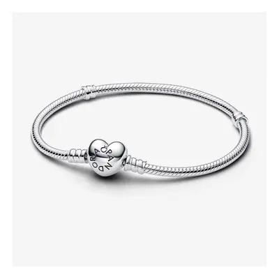 (18cm) Pandora Bracelet Life Moments Silver Heart Bracelet Woman