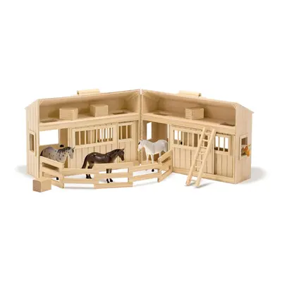 Wooden Fold & Go Stable Toy | Gift & Presents | Wooden Toy | Farm and Stable Wooden Toy | Preten